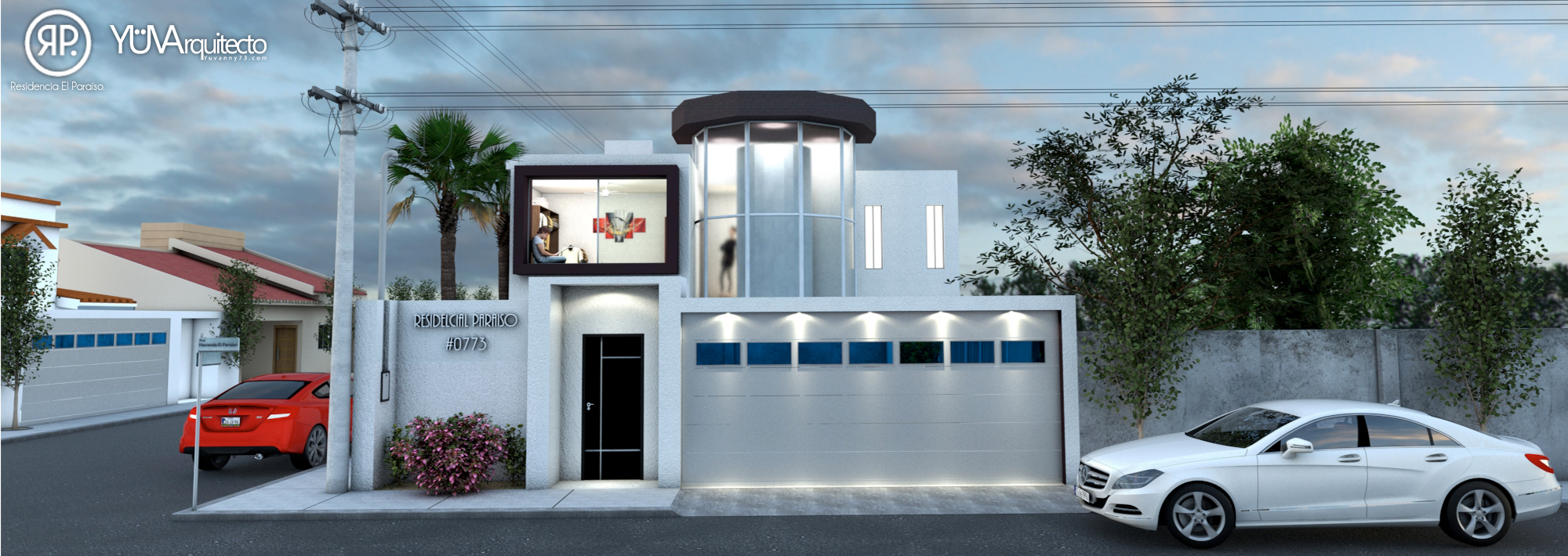 Proyecto: Residencia El Paraíso. Arq. Yuvanny Carrazco Álvarez.(2018)  Render Vray 3.4, Arquitectos tijuana. 