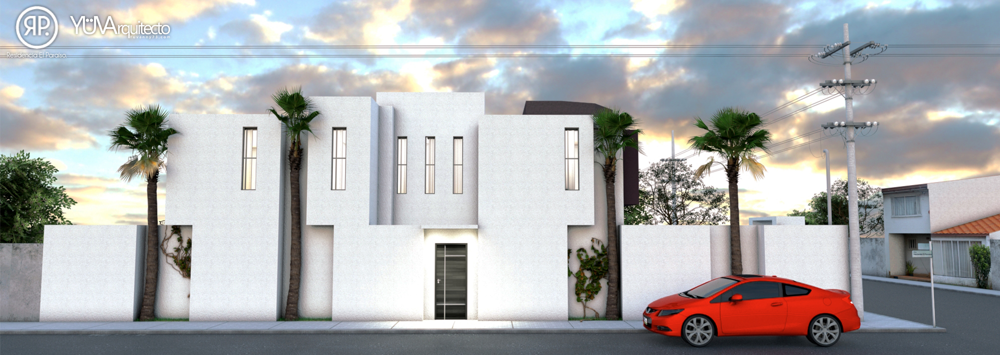 Proyecto: Residencia El Paraíso. Arq. Yuvanny Carrazco Álvarez.(2018)  Render Vray 3.4, Arquitectos tijuana. 