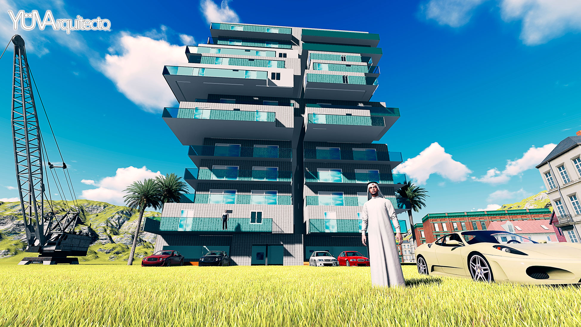 Proyecto: Edificio de departamentos. Renderizado realizado para el Arquitecto Adolfo Navarro. Render: Lumion 6