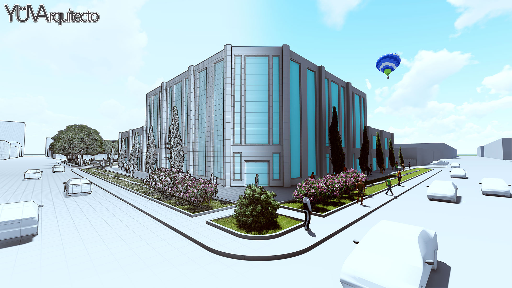 Proyecto: Edificio usos mixtos. Arq. Yuvanny Carrazco Álvarez.(2018)  Render Lumion 6, Arquitectos tijuana. 