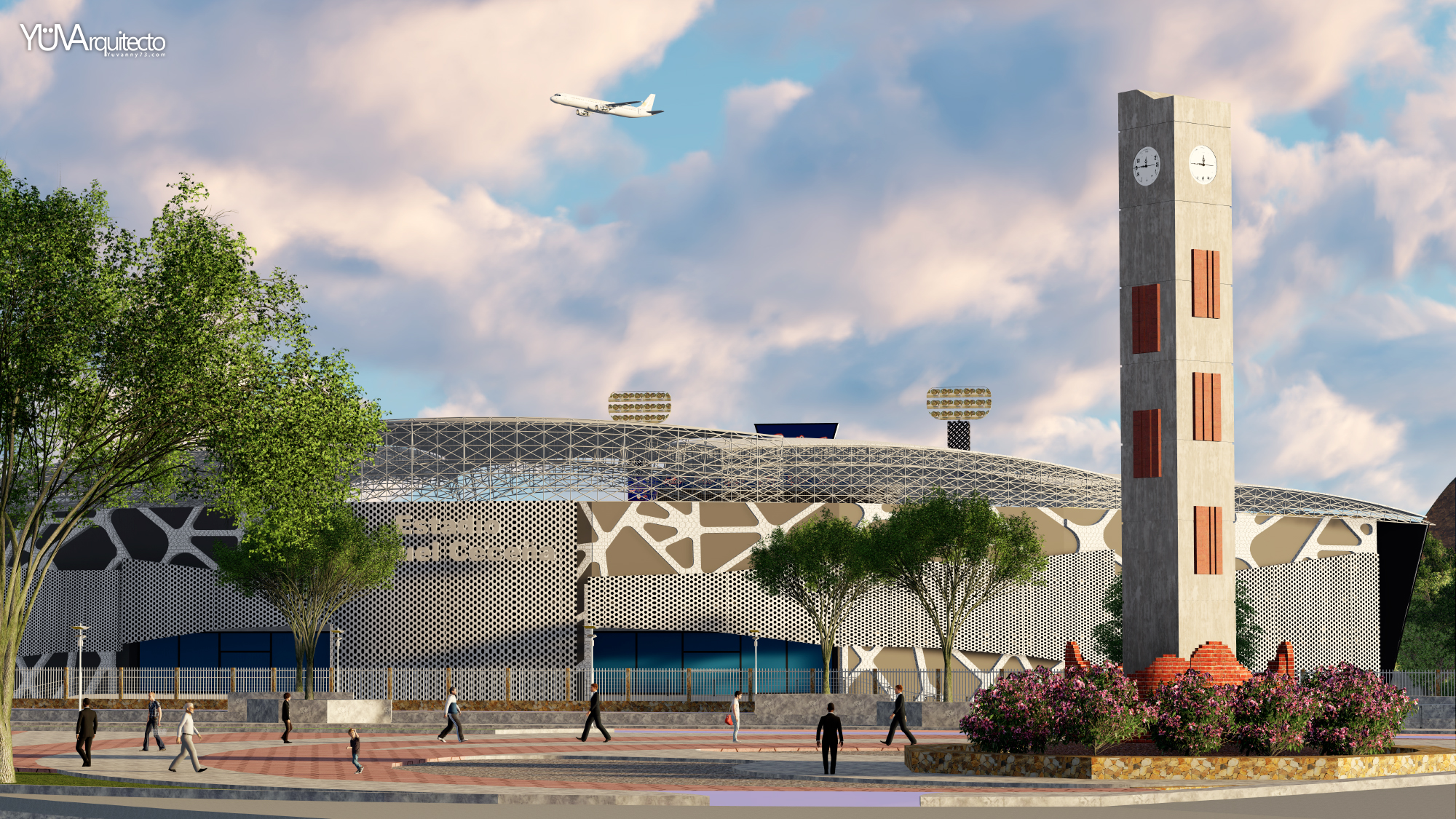 Proyecto: Estadio Baseball Indios de Tecate. Arq. Yuvanny Carrazco Álvarez.(2018)  Render Lumion 6, Arquitectos tijuana. 