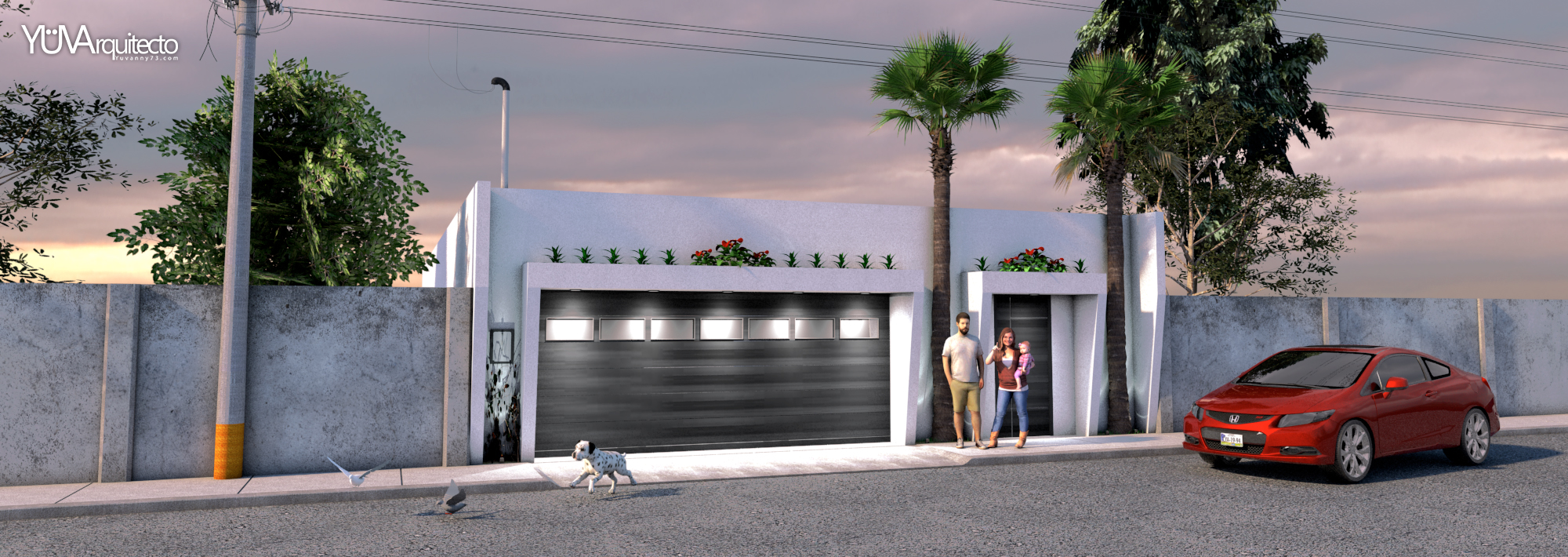 Proyecto: Residencia Y73-09. Arq. Yuvanny Carrazco Álvarez.(2018)  Render Vray 3.4, Arquitectos tijuana. 