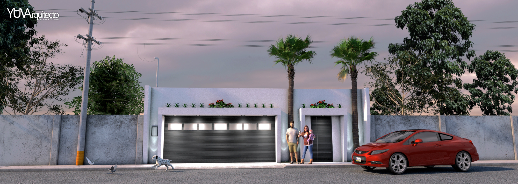 Proyecto: Residencia Y73-09. Arq. Yuvanny Carrazco Álvarez.(2018)  Render Vray 3.4, Arquitectos tijuana. 